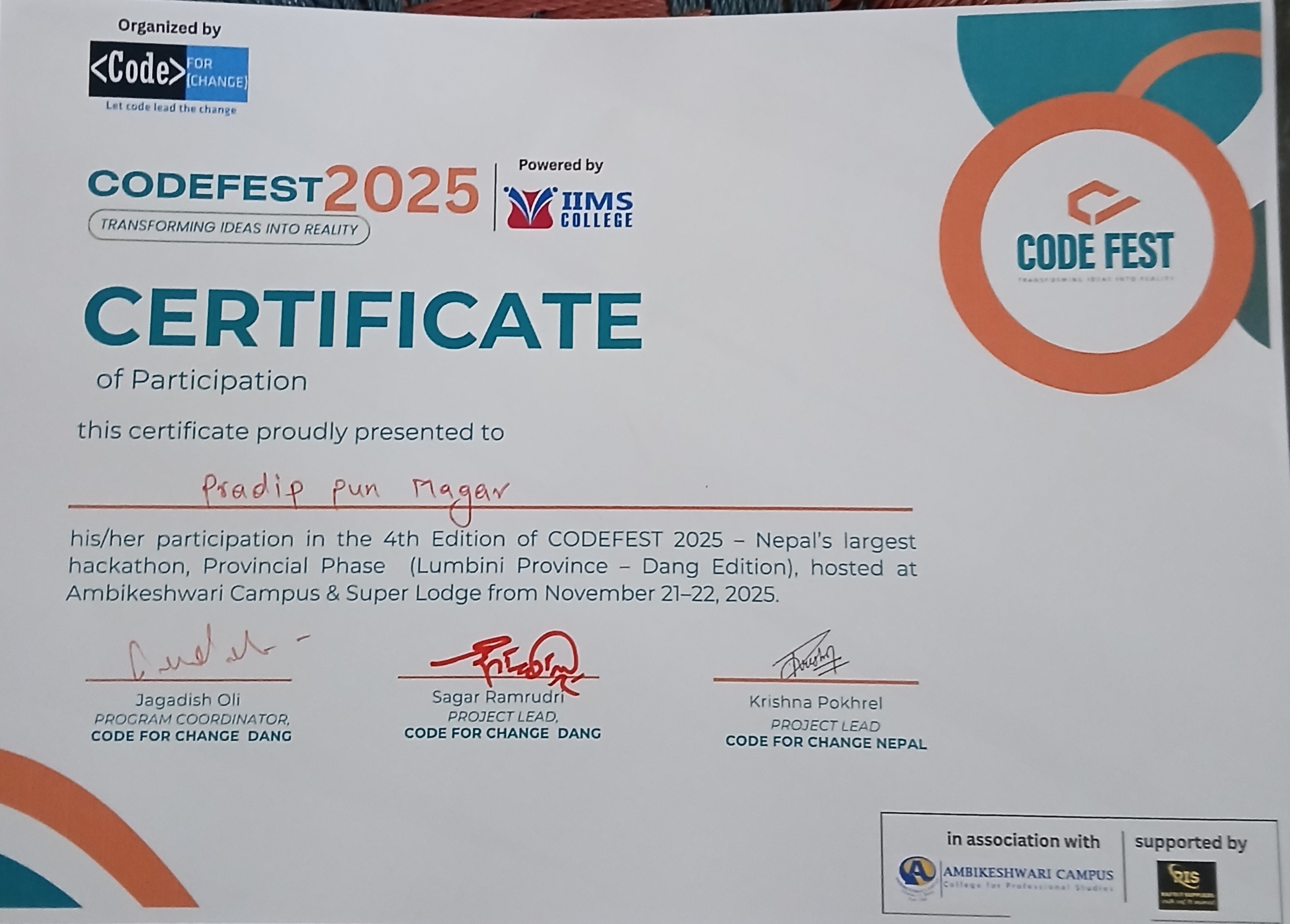 Certificate 10